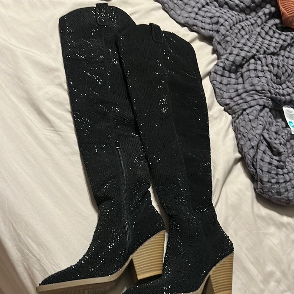 Black Knee-High Boots